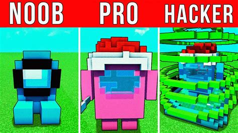 NOOB Vs PRO Vs HACKER CASA DE AMONG US CHALLENGE En Minecraft YouTube