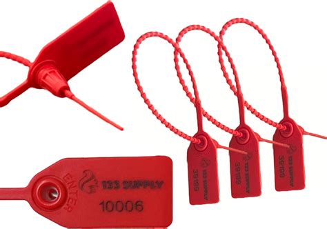 Pack Red Fire Extinguisher Tags Pull Tite Security Tags Plastic