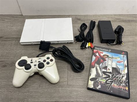 【傷や汚れあり】 Ps2 プレイステーション2 Scph 75000 セラミックホワイト 動作品 本体 コントローラー 互換アダプター