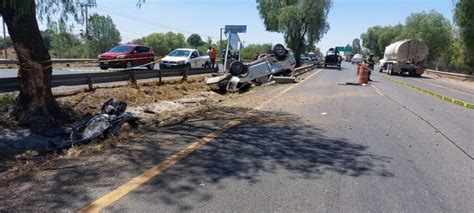 Hombre Muri Tras Choque Volcadura De Su Camioneta En Pabell N De