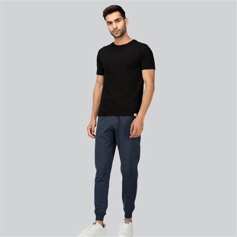 Solid Midnight Navy Men S Cotton Joggers Pant Daily Wear At Rs 999