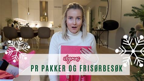 ÅRETS FØRSTE VLOGMAS FRISØRBESØK PR PAKKER HUDPLEIE RUTINE I KAJA