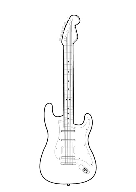 Coloriage Une Guitare Electrique Pour La Musique