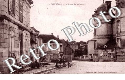 Agrandissement Carte Postale Ancienne La Route De Molesmes 89 COURSON