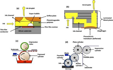 Schematic Diagram Of A Thermal Inkjet Printer B Piezoelectric