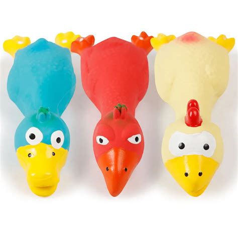 Pet Dog Toy Screaming Chicken Toy Soft Latex Chicken Toy Screaming Chew ...