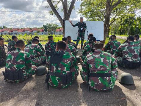 PRAJURIT YONMARHANLAN XII LAKSANAKAN PELAJARAN LAPANGAN