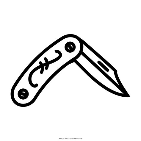 Pocket Knife Coloring Page Ultra Coloring Pages