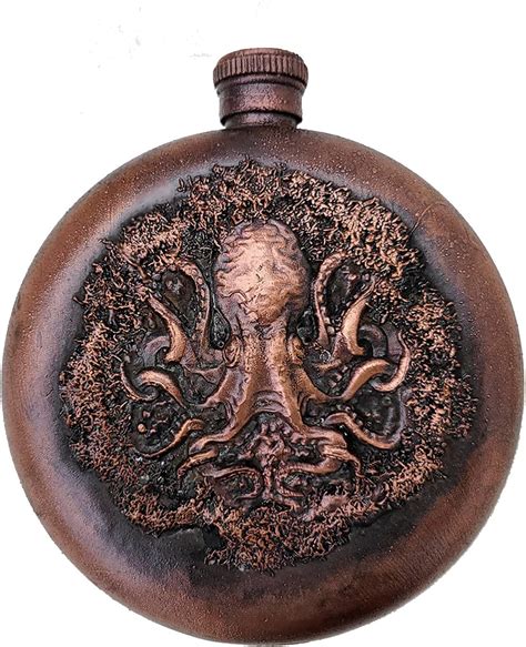 Kraken Octopus Hip Flask Whiskey Hip Flask In Steam Punk