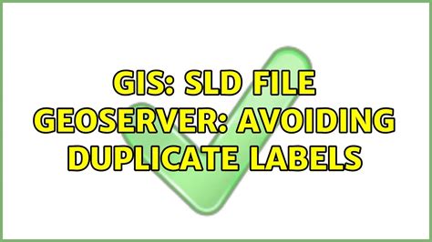 GIS SLD File GeoServer Avoiding Duplicate Labels YouTube