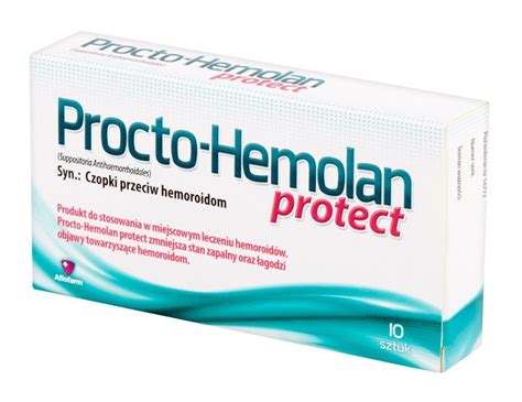 Procto Hemolan Protect Czopki 10 Sztuk Cena I Opinie Apteka Super Pharm