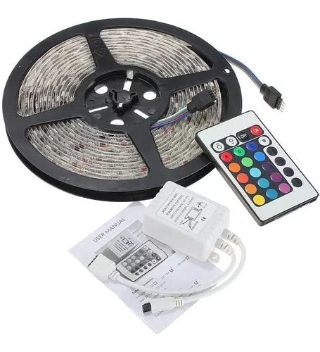 Tira Led Rgb 5050 Exterior Kit Completo Fuente 12v