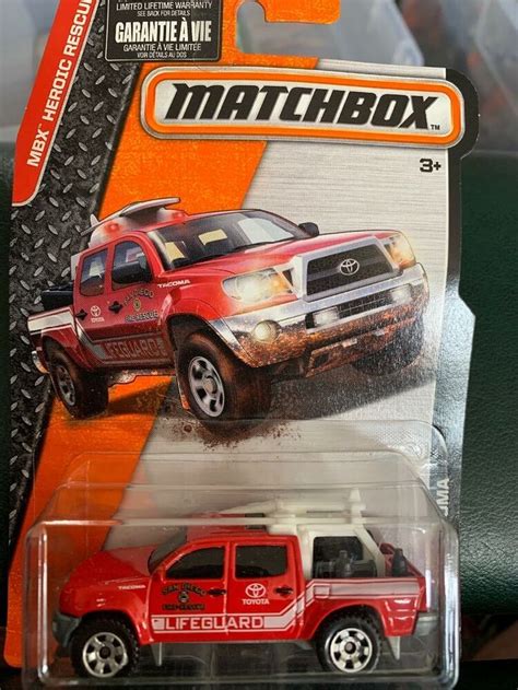 Details About Matchbox Toyota Tacoma Red Pickup Truck Lifeguard Mbx