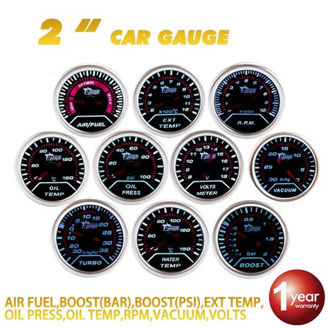 Dragon Gauge Car Gauge Mm Bar Boost In Hg Psi Vacuum Watertemp