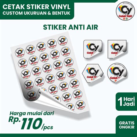 Jual Cetak Stiker Vinyl Stiker Anti Air Cutting Shopee Indonesia