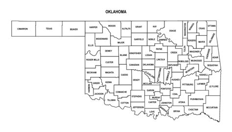 Oklahoma County Map: Editable & Printable State County Maps