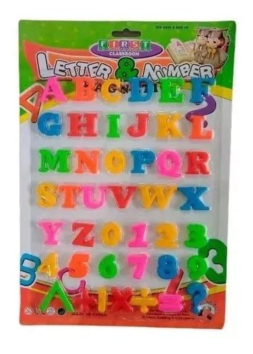 Letras Numeros Con Iman Didactico Magnetico Infantil Pizarra