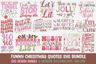 Funny Christmas Quotes SVG Bundle Graphic By MightyPejes Creative Fabrica