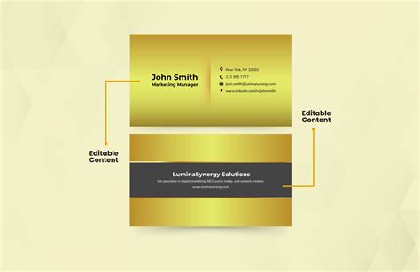 Gold Business Card Template in Illustrator, Publisher, Word - Download ...