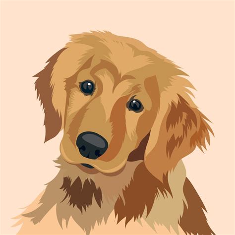 Ilustración De Cara De Perro Vector Premium