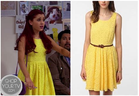 Victorious Season 4 Episode 3 Cats Yellow Lace Dress In 2020 Yellow