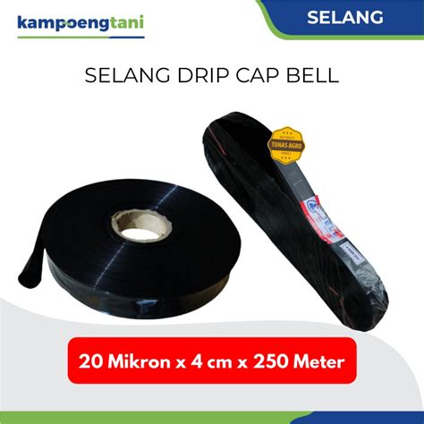 Jual Selang Drip Irigasi Cap Bell Tunas Agro 20 Mikron X 4 Cm X 250