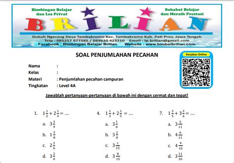 Soal Penjumlahan Pecahan Kelas Pdf Terbaru Hot Sex Picture