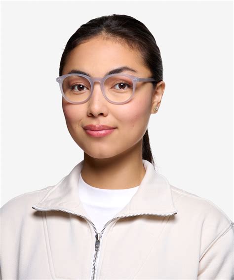 Primrose Round Matte Clear Full Rim Eyeglasses Eyebuydirect Canada