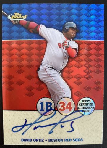 2005 Topps Finest David Ortiz Autographs Refractor FA DO EBay