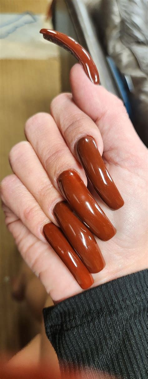 Pin By Jonna On Kauniit Kynnet Long Red Nails Curved Nails Long Fingernails