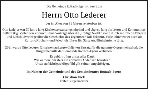 Traueranzeigen Von Otto Lederer Trauer Merkur De