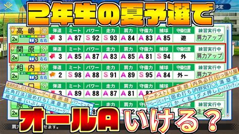 【栄冠ナイン】全員『天才選手』なら2年生の夏でオールaのチームが作れるんじゃない？【パワプロ2021】 Youtube