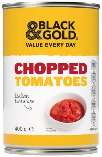 Black And Gold Chopped Tomatoes 400gm