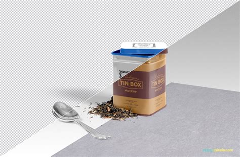 Free Cool Packaging Tin Box Mockup Psd Zippypixels