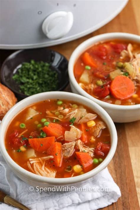 Slow Cooker Turkey Vegetable Soup So Versatile Spend With Pennies