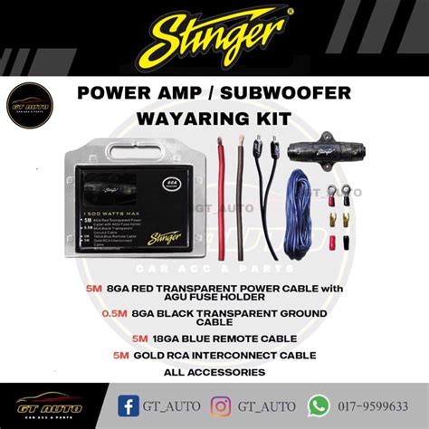 Stinger Ga Full Set Amplifier Wayaring Kit For Power Underseat