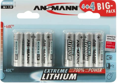 Ansmann Mignon Aa V Extreme Lithium Fr L Batterie St Ab