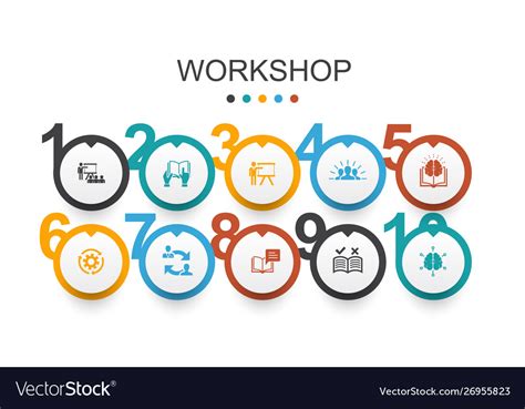 Workshop infographic design template motivation Vector Image