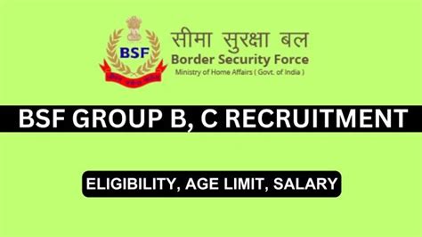 Bsf Group B And C Recruitment 2024 141 Post Apply Online