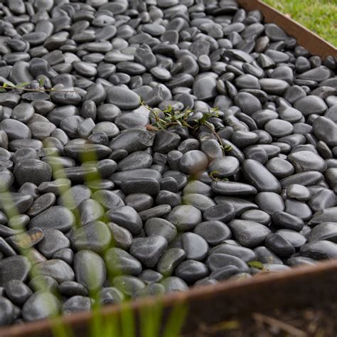 Tuscan Path 30 50mm 15kg Black Polished Pebbles Bunnings Australia