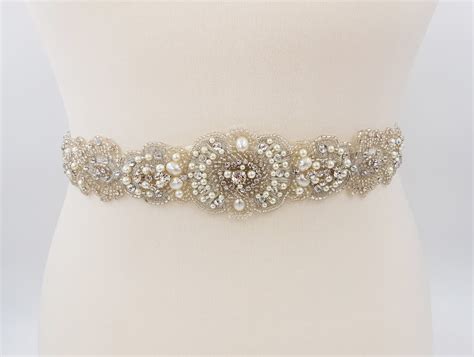 Pearl Bridal Belt Bridal Belt All Around Belt Beaded Belt Wedding