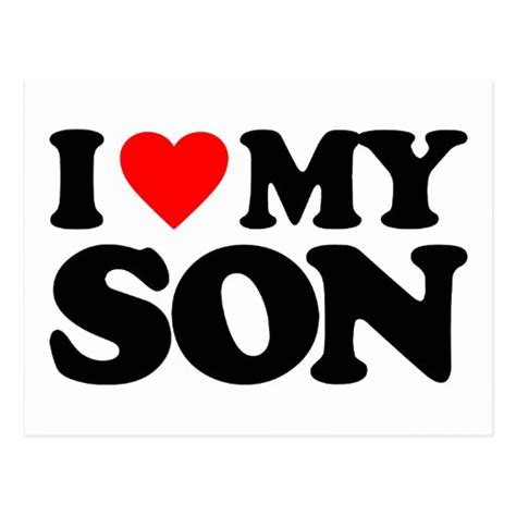 I Love My Son Postcard Zazzle