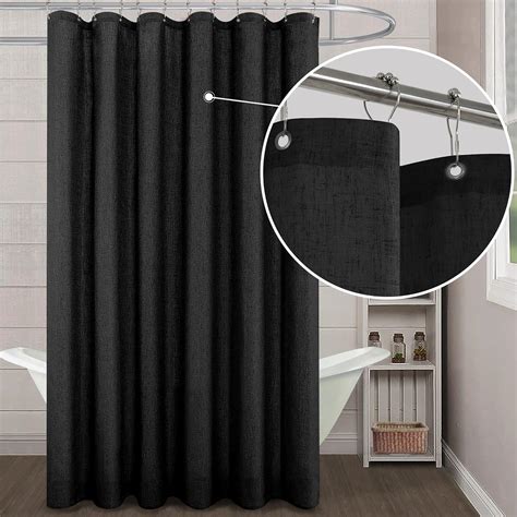 Amazon KOUFALL Gothic Shower Curtain Linen Cloth Fabric Black