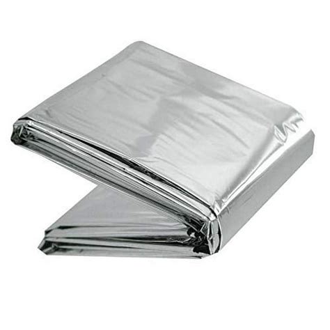 Asa Techmed Emergency Mylar Thermal Blanket Foil Rescue Space Blanket Silver Designed For