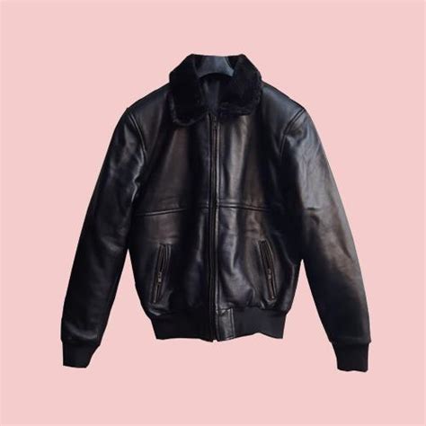 Black Fur Collar Leather Jacket - AirBorne Jacket