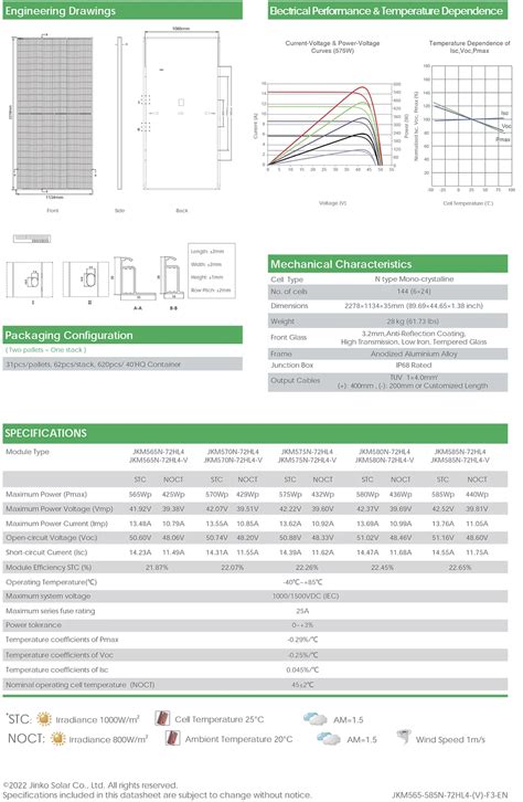 Jinko Tiger Neo N Type Solar Panel Good Quality 570w 575w 580w High
