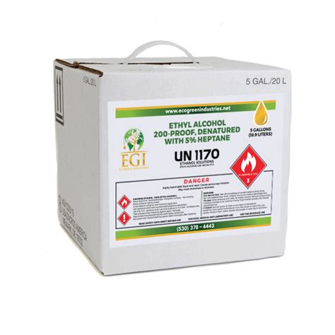 EcoGreen Industries 200 Proof Ethanol Denatured With Heptane