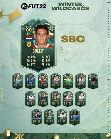 Fifa 23 Sbc Maxim Gullit Winter Wildcards La Carta Jolly Invernali