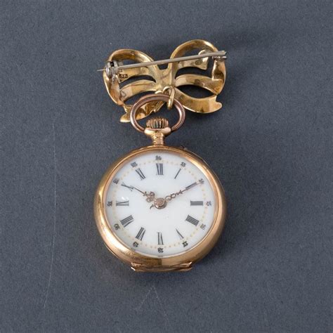 Orologio Da Donna Monachina Con Spilla In Oro Kt Fine