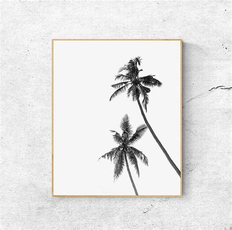 Digital Download Black and White Palm Tree Photography Art - Etsy ...